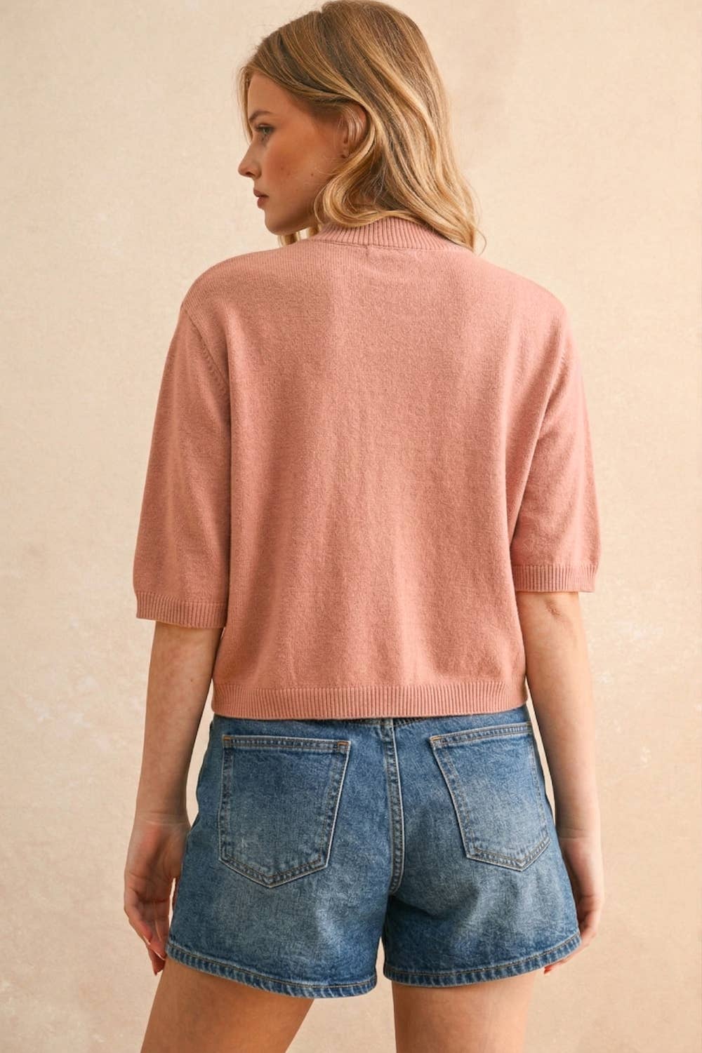 Short Sleeve Sweater Top