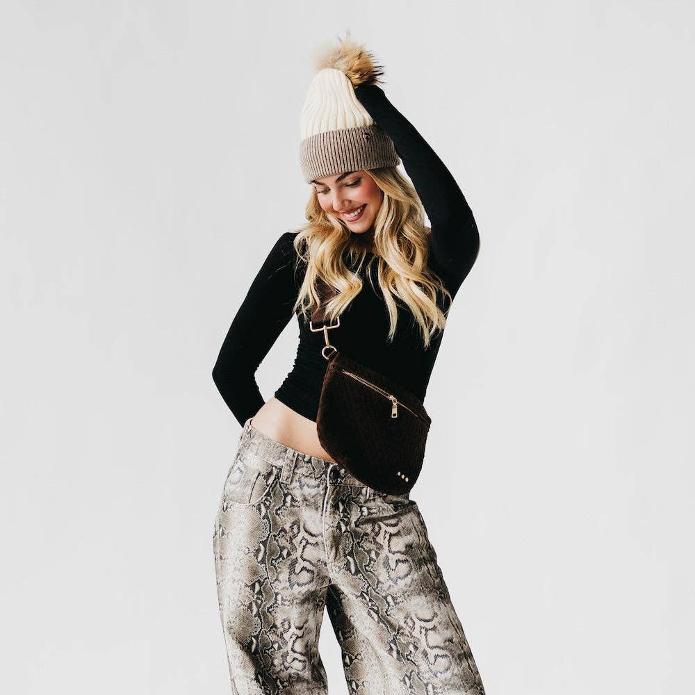 Westlyn Woven Faux Suede Bum Bag