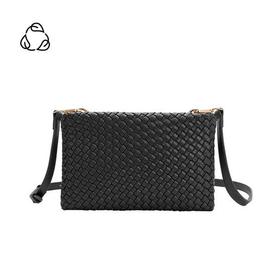 Daisy Black Recycled Vegan Crossbody Bag