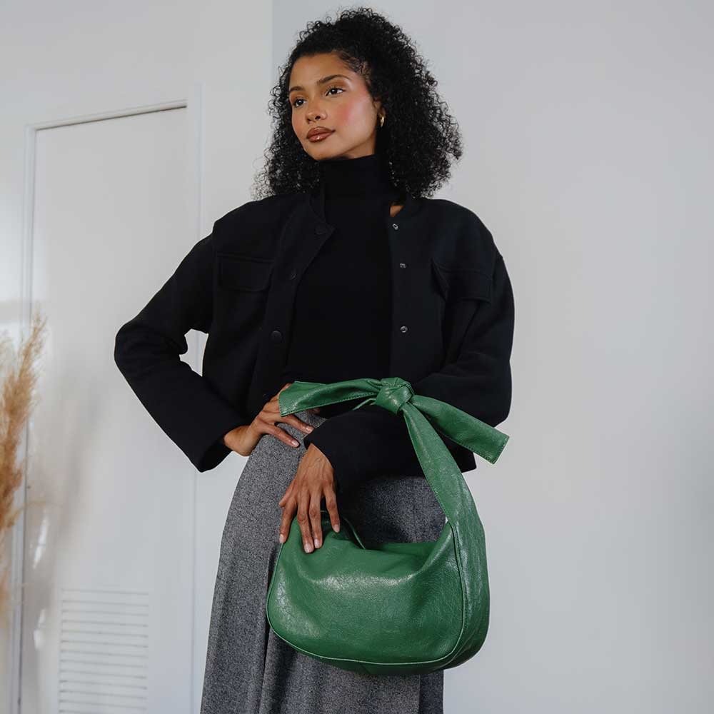 MARNI RECYCLED VEGAN CROSSBODY BAG - GREEN