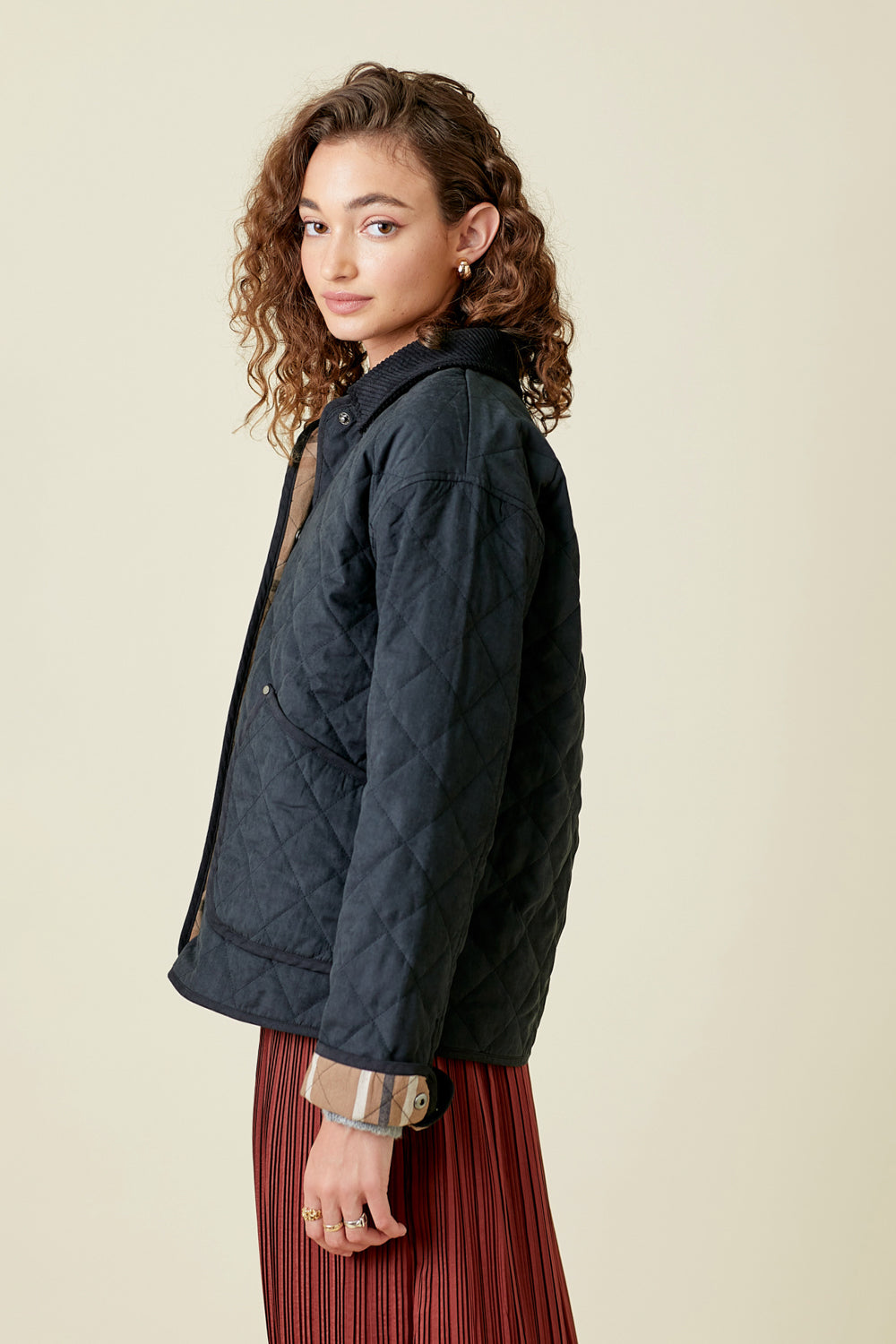 Contrast Quilted Jacket
