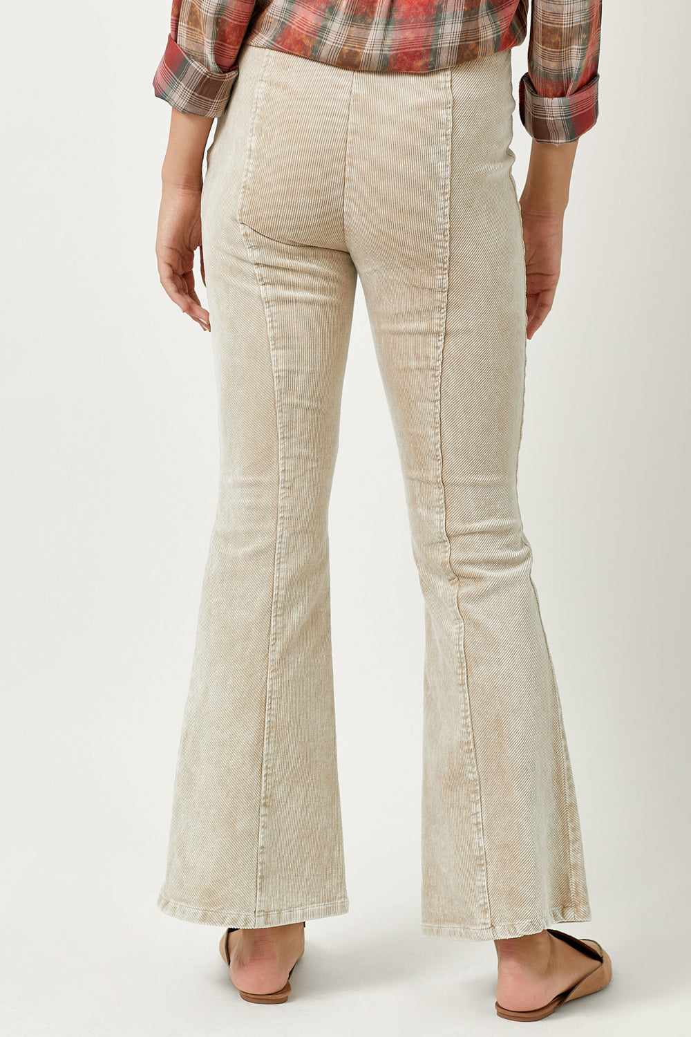 Almond Washed Corduroy Flare Pants - FINAL SALE – Magnolia Boutique