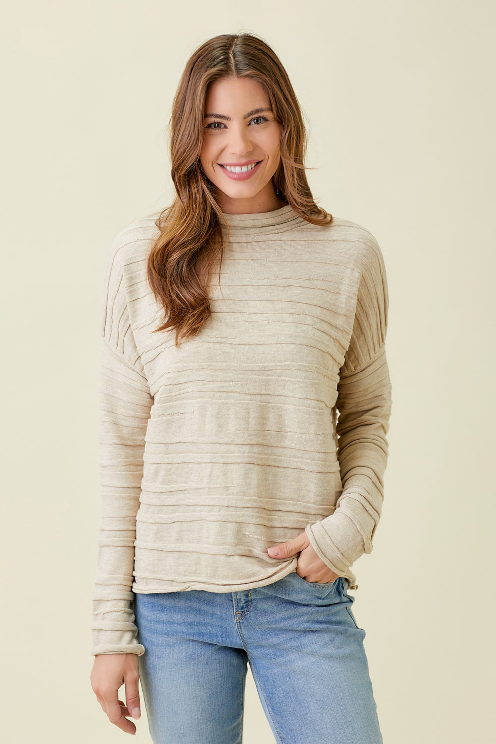 Textured Sweater Top