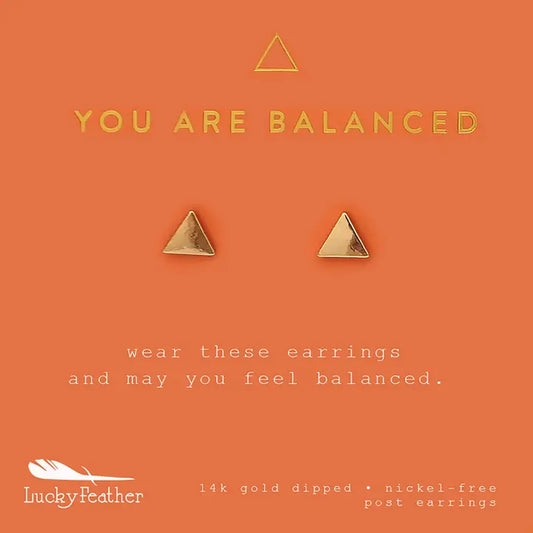 NEW MOON BALANCED/TRIANGLE EARRINGS