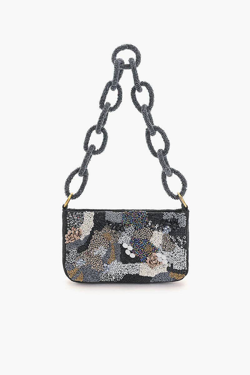 DARK KNIGHT DAZZLE BEADED SHOULDER BAG