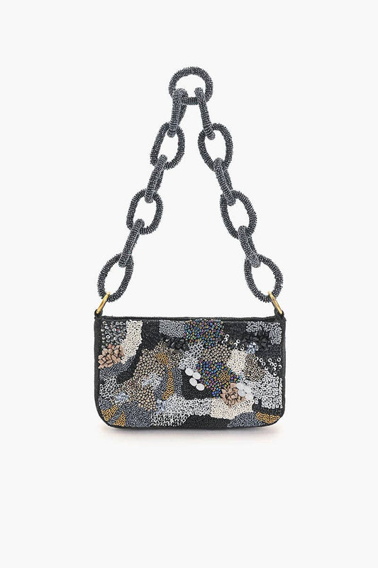 DARK KNIGHT DAZZLE BEADED SHOULDER BAG