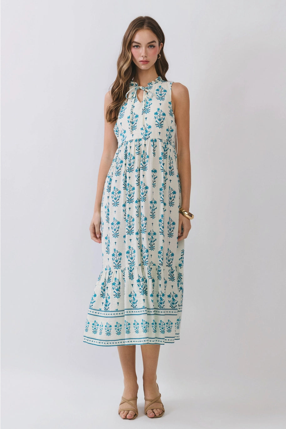 Delicate Floral Midi Dress