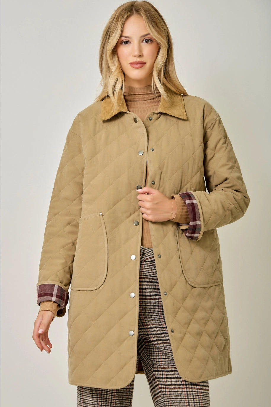 Quilted Long Jacket