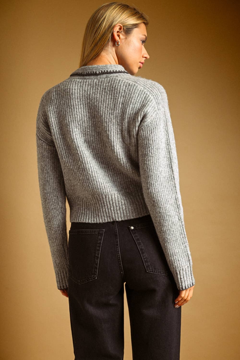 Built-In Scarf Sweater