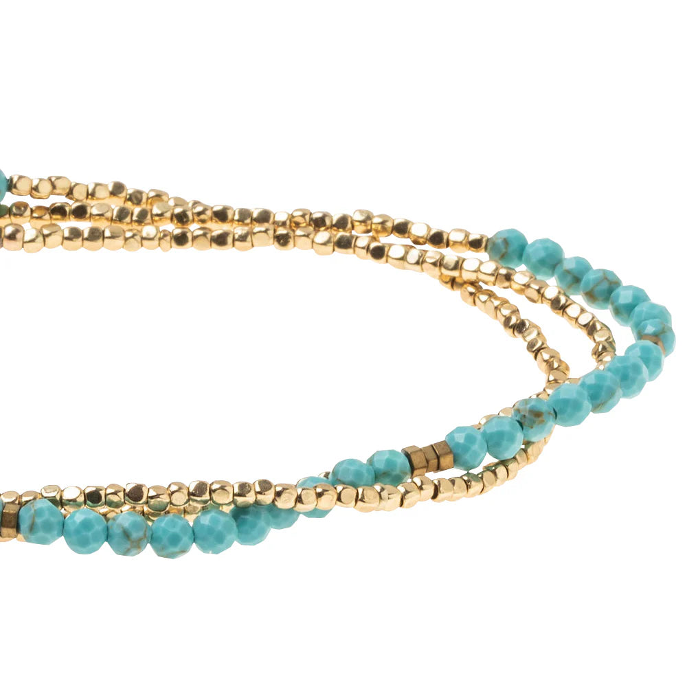 DELICATE STONE BRACELET/NECKLACE TURQUOISE - STONE OF THE SKY