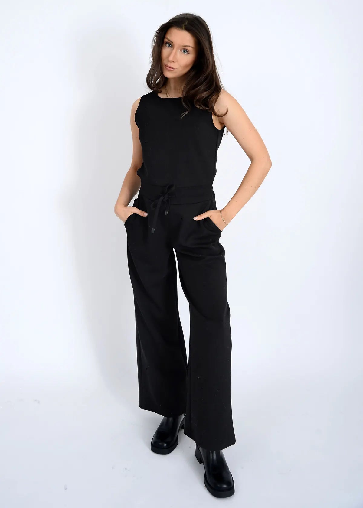 Juniva Soft Knit Sleeveless Jumpsuit