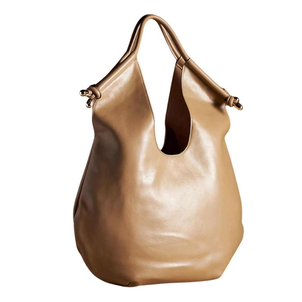 TRACY RECYCLED VEGAN SHOULDER BAG - MUSHROOM