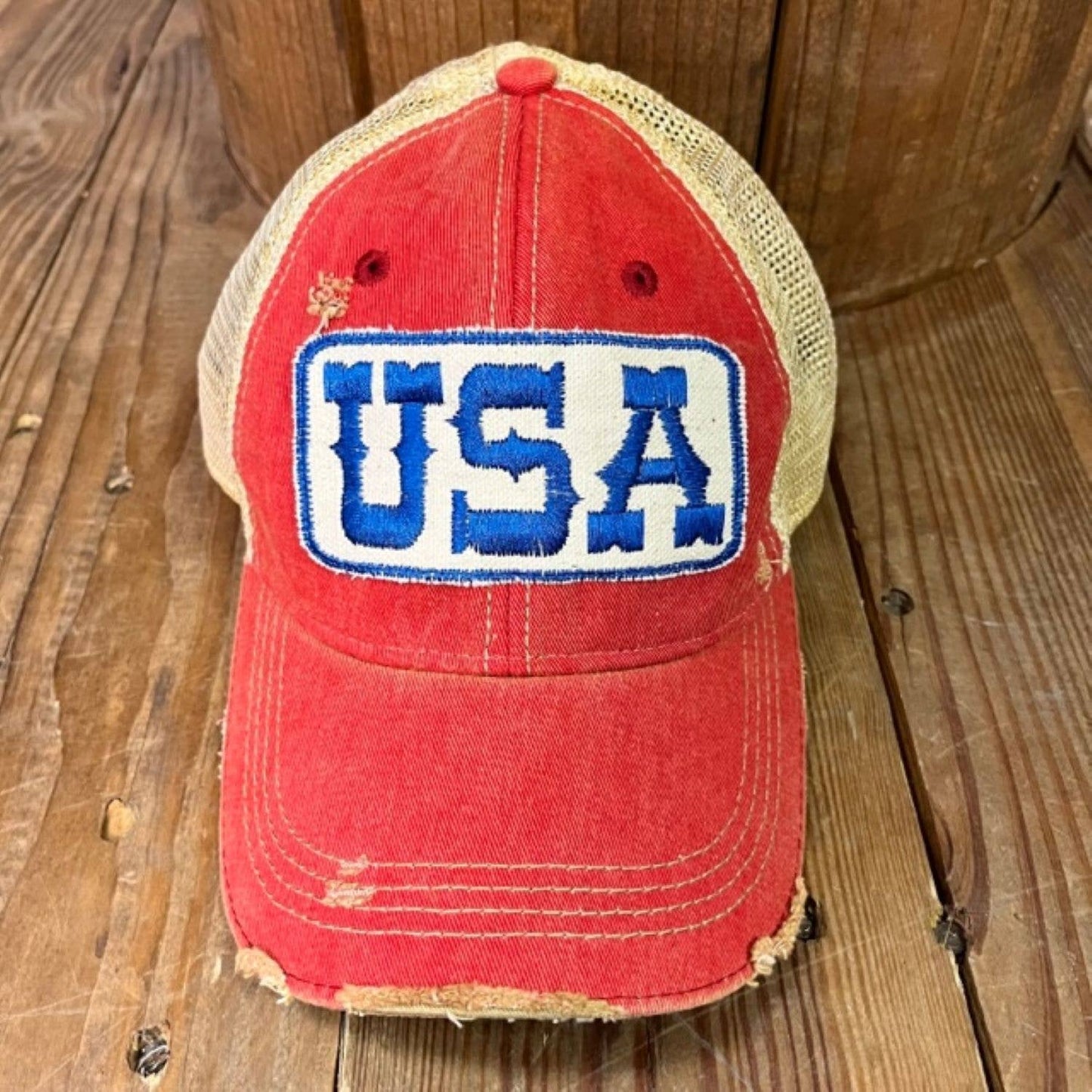 USA Mesh Snapback Baseball Hat