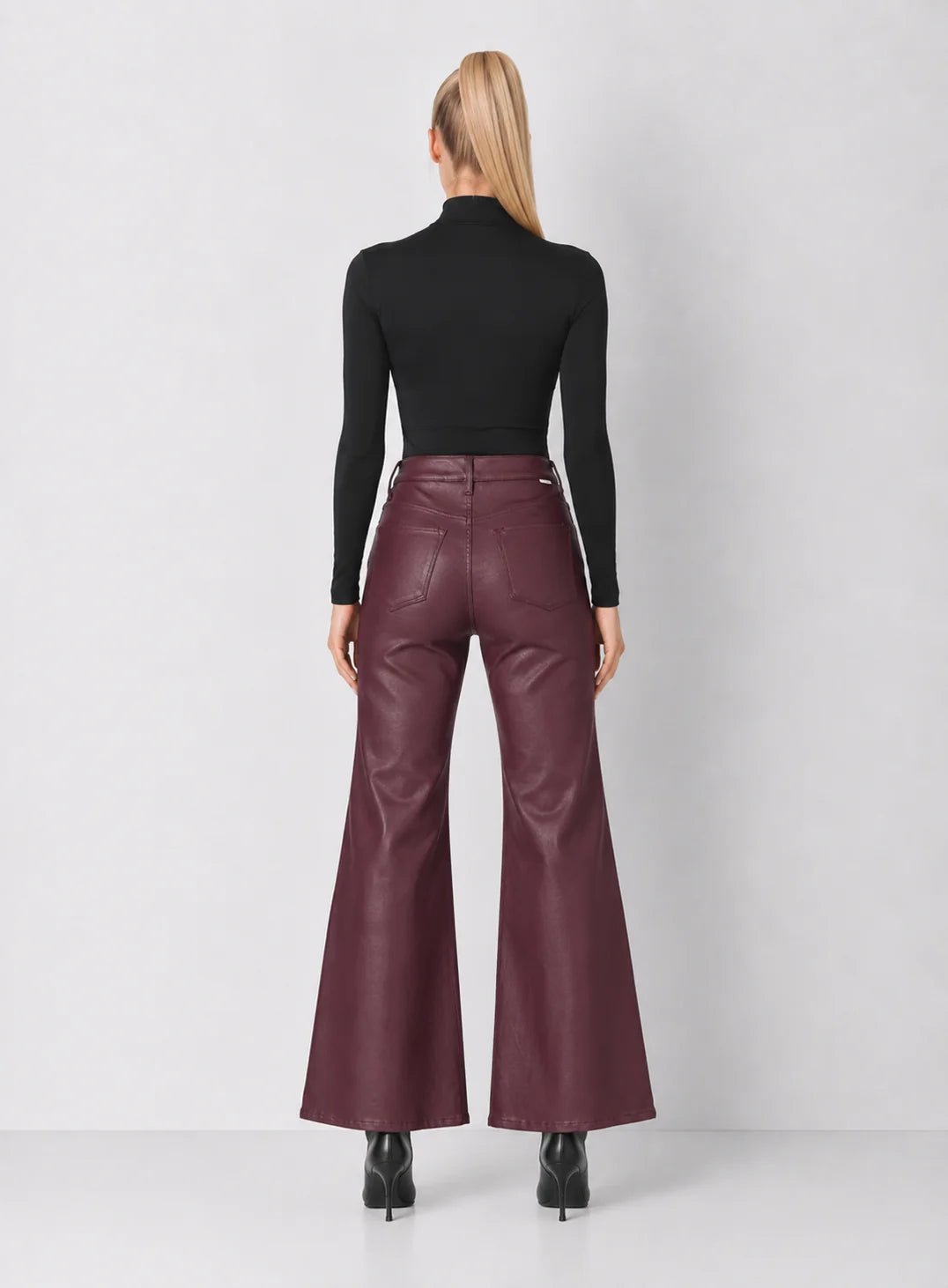 Dear John Fiona Leather Wide Leg Pants - Fig