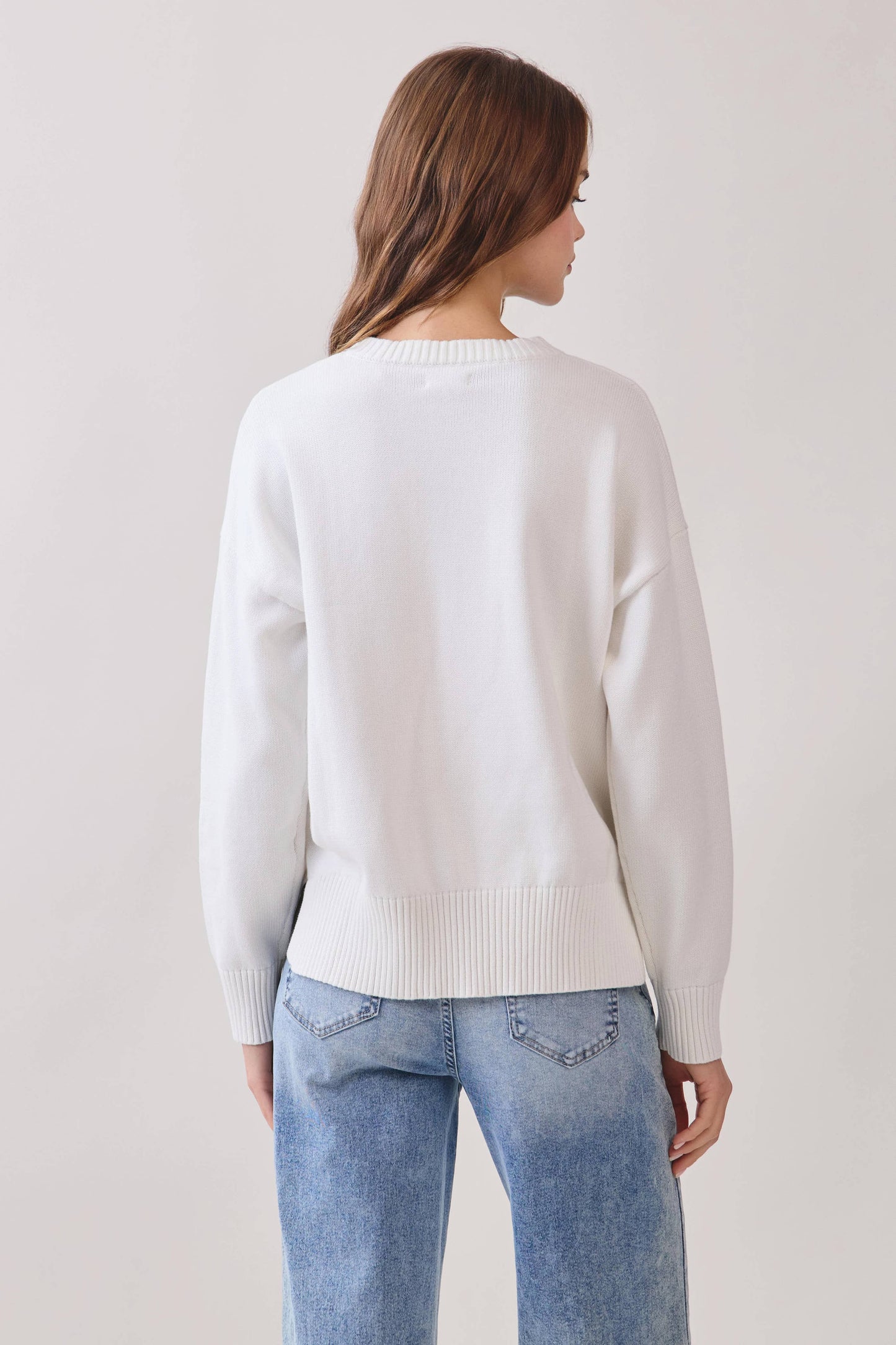 American Flag Knit Pullover Sweater