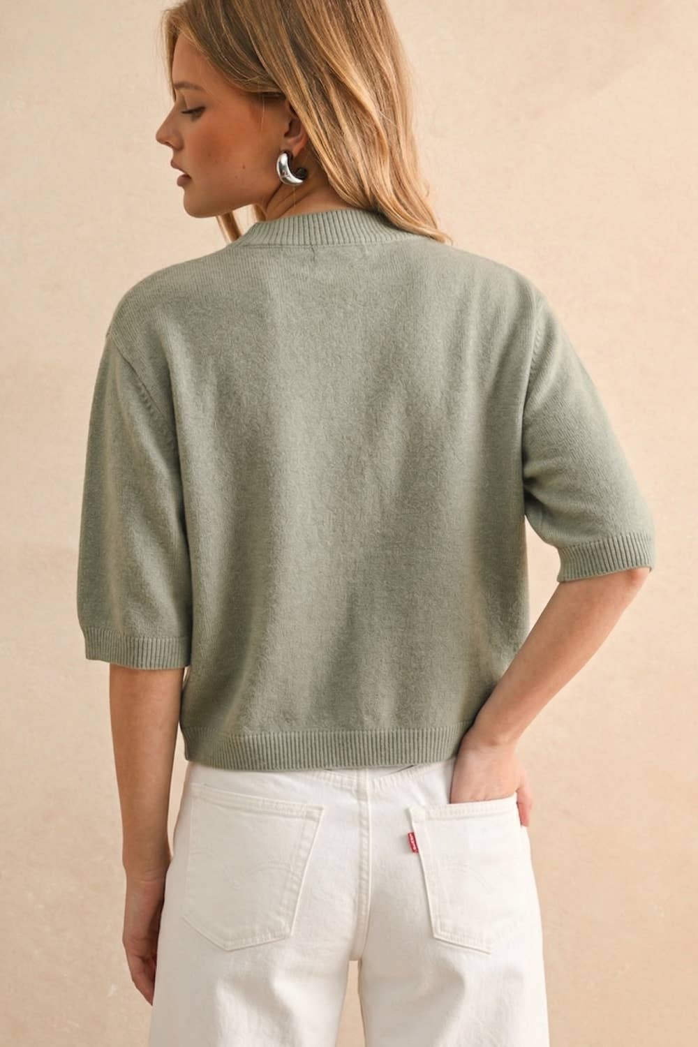 Short Sleeve Sweater Top