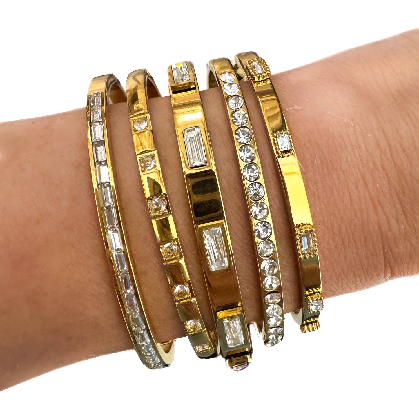 Gold Bangle Bracelets - Waterproof