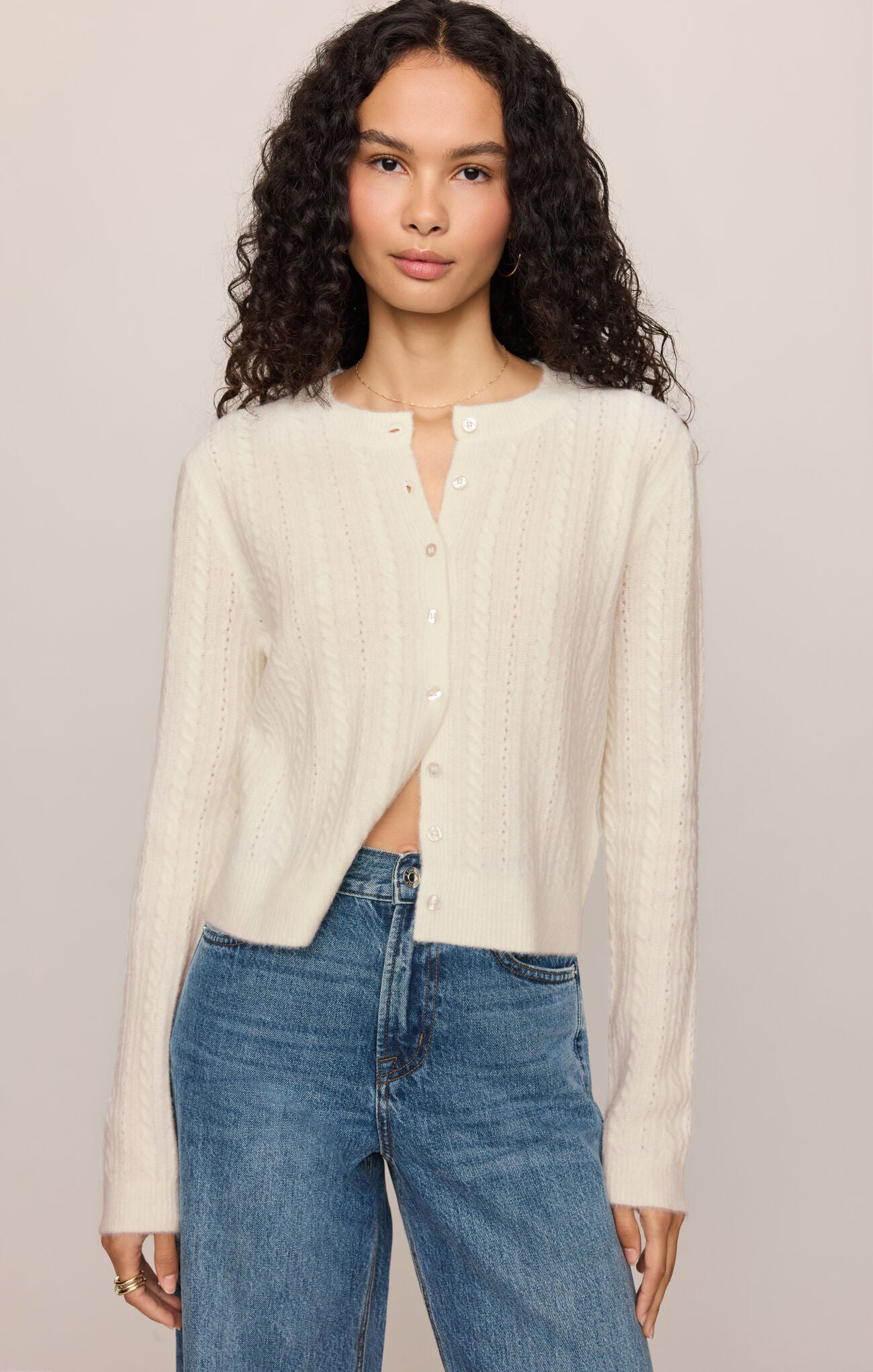 Medina Pointelle Cardigan