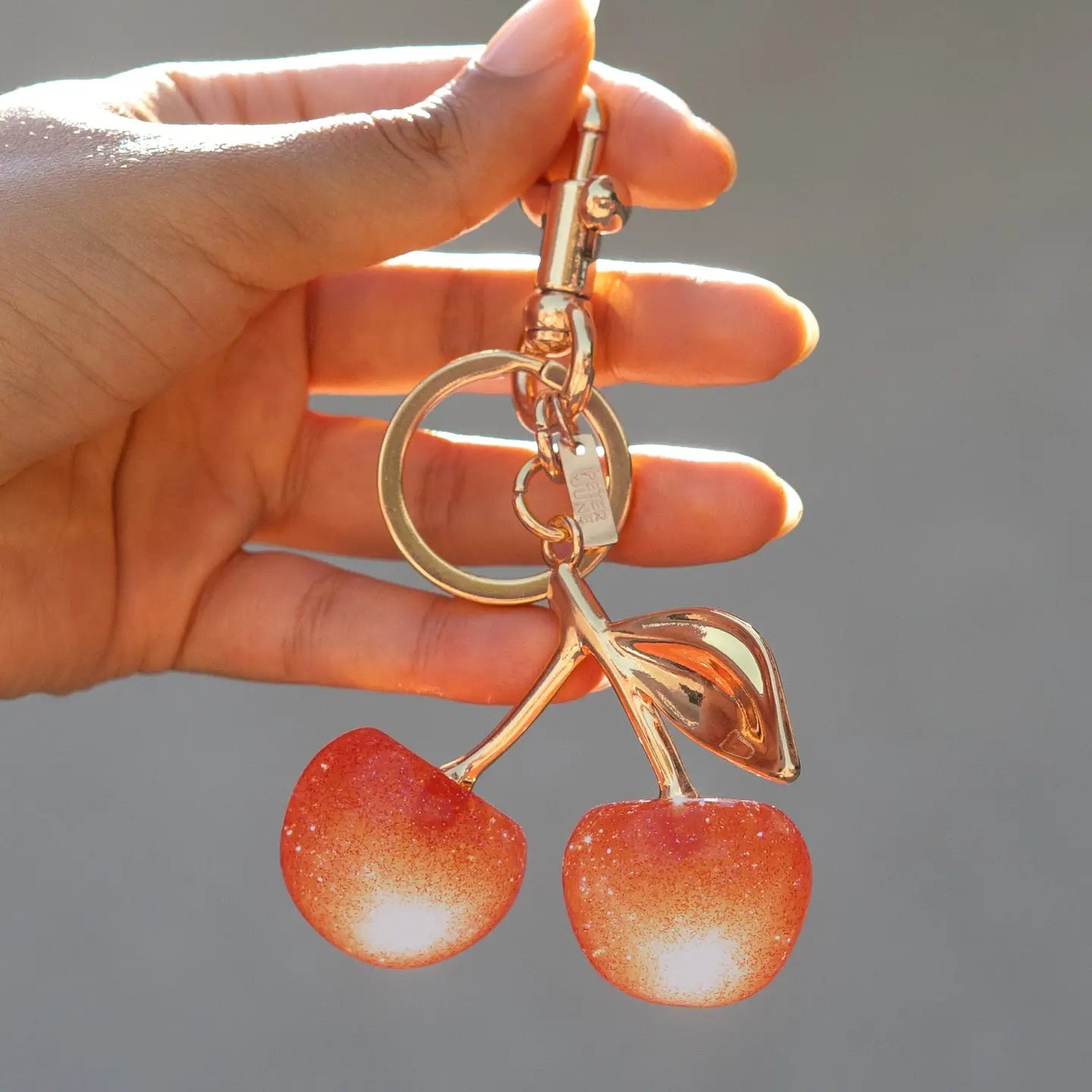 Cherry Cola Bag Charm - 18K Gold Plated + Resin