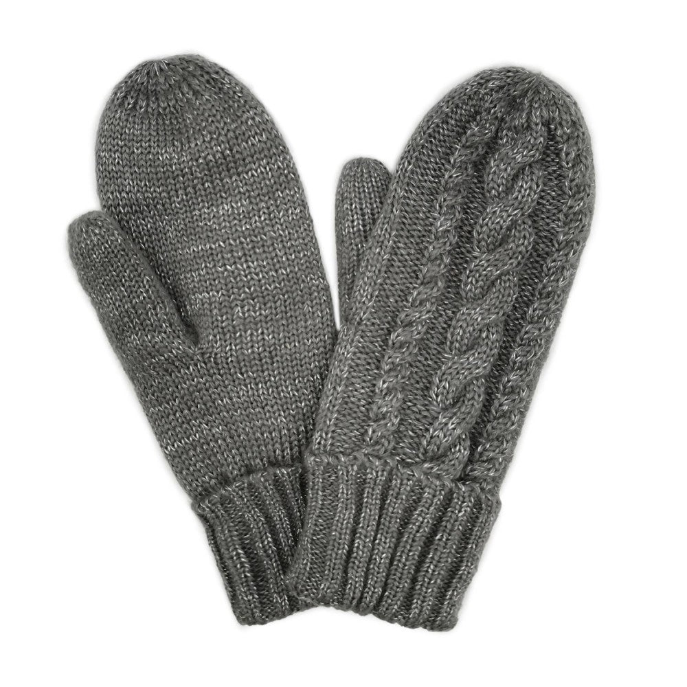 Cable Knit Sherpa Lined Mitten