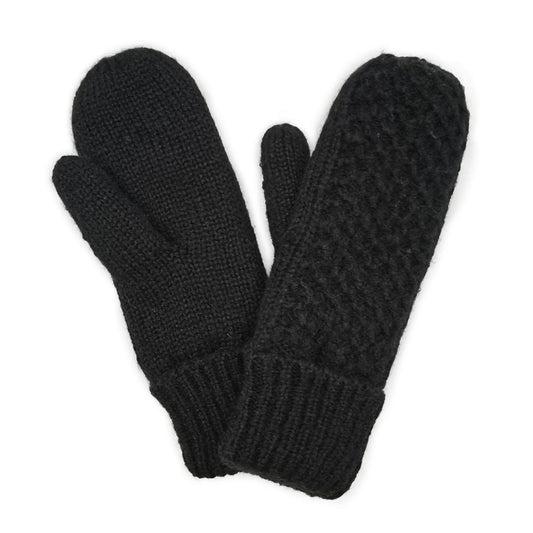 Cable Knit Sherpa Lined Mittens