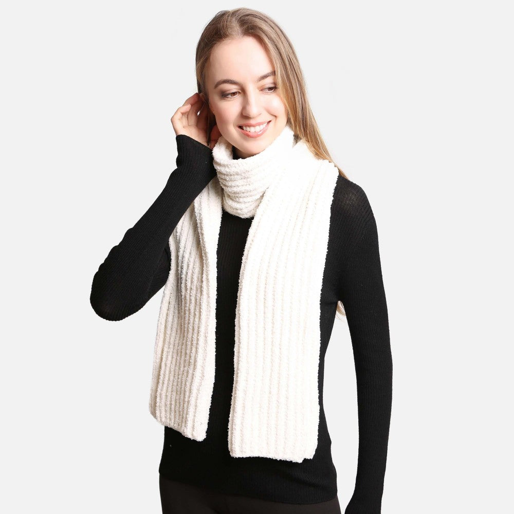 Comfy Luxe Solid Ribbed Scarf