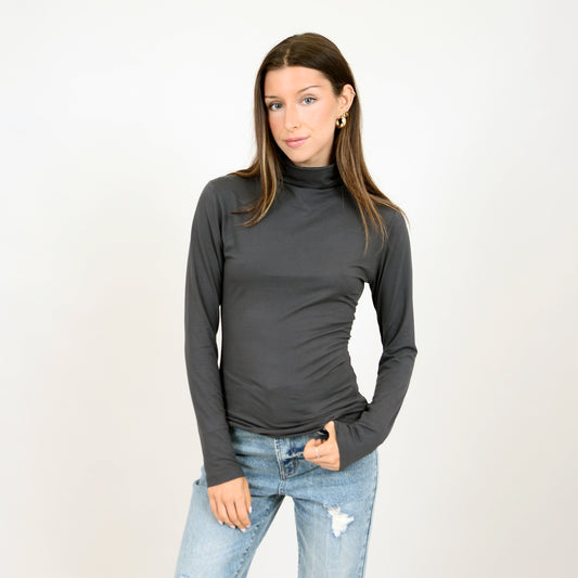 SARAH TURTLENECK - CHARCOAL