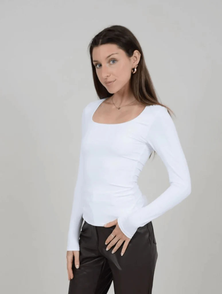 RD STYLE MARIANA UNECK LONGSLEEVE TOP