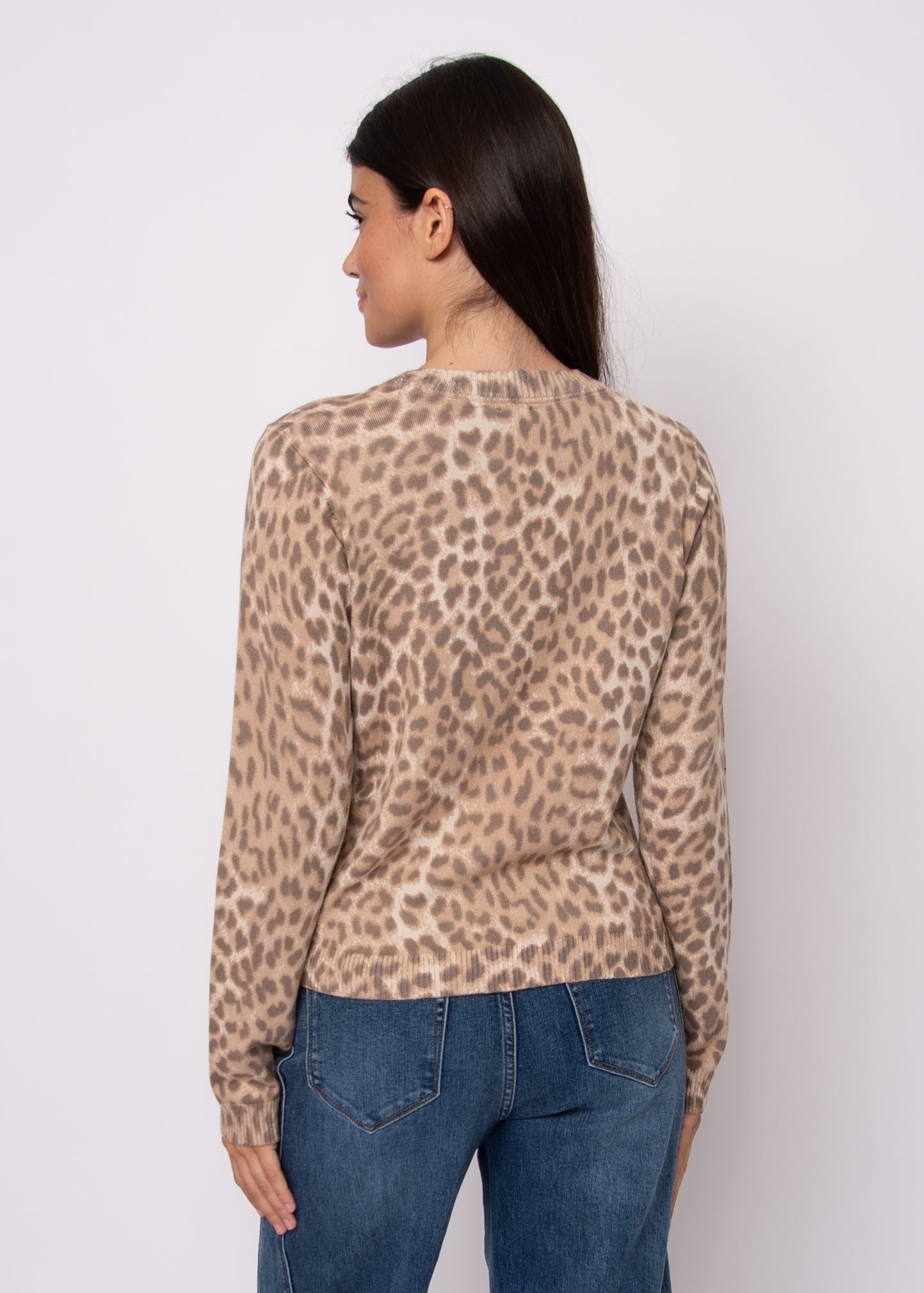 Fantine Long Sleeve Crew Neck Cardigan