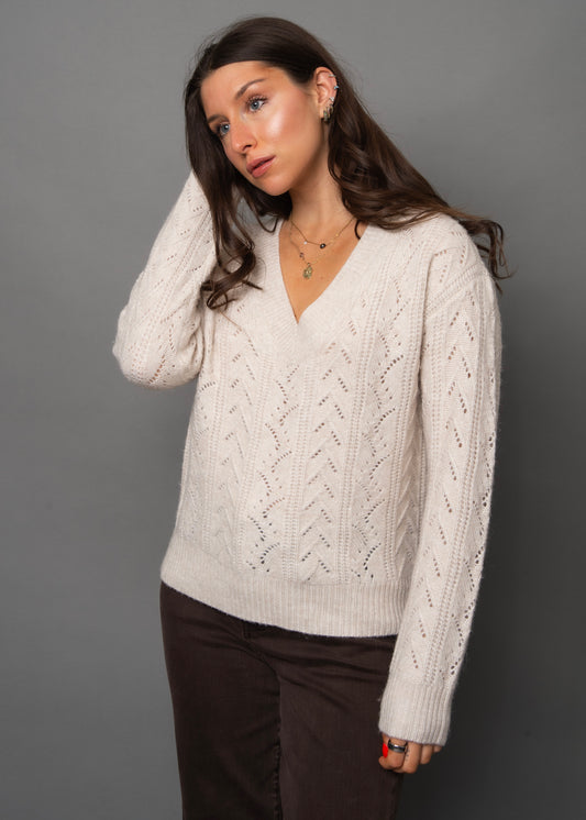 Borka Long Sleeve V-Neck Sweater