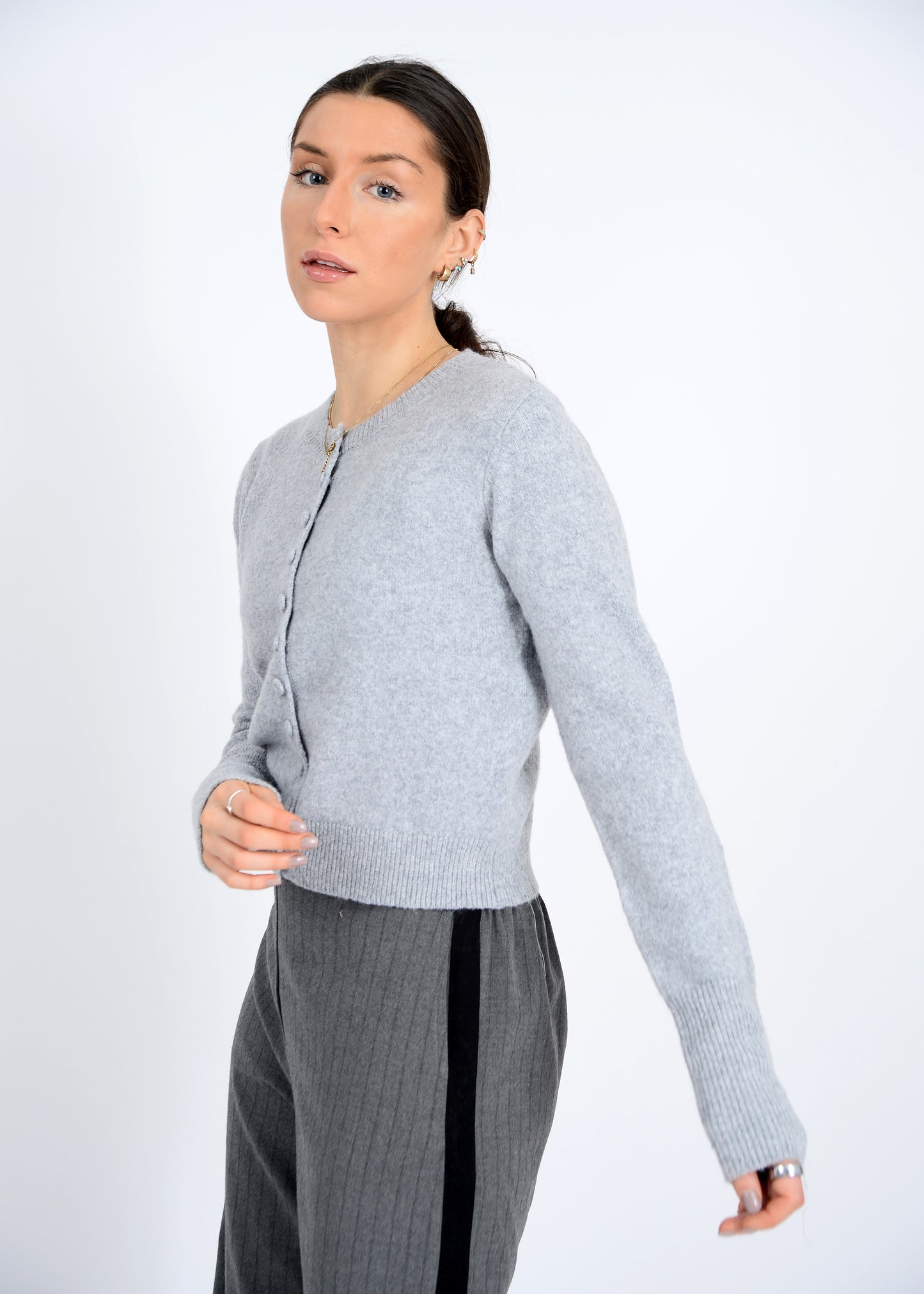 Atalanta Long Sleeve Crew Neck Cardigan