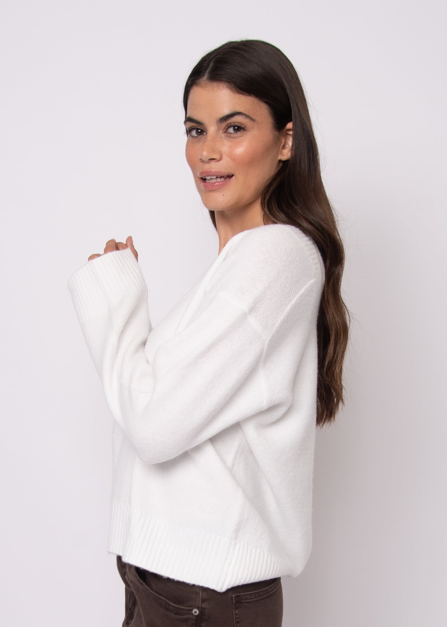 Chandra Long Sleeve V-Neck Sweater