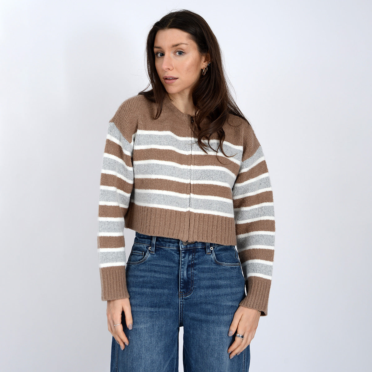 Chimmy Long Sleeve Crew Neck Cardigan