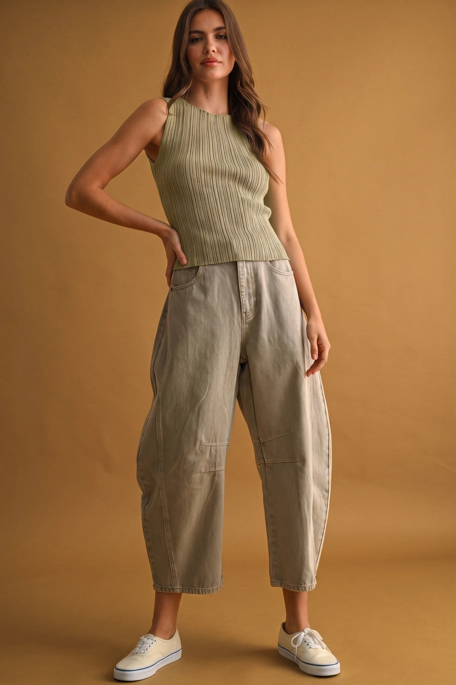Viscose Ribbed Knitted Top