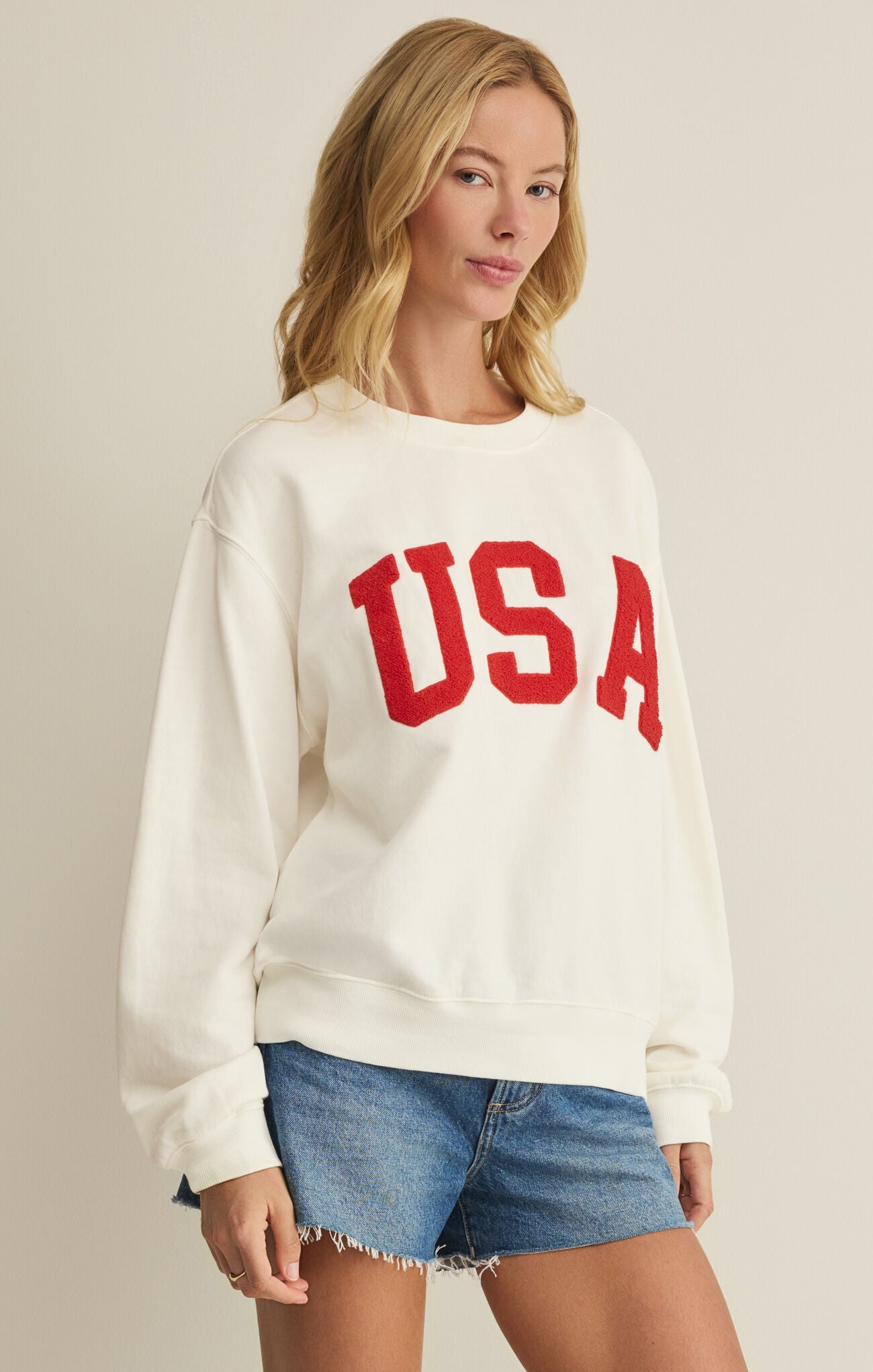 Z SUPPLY USA Boyfriend Sweatshirt