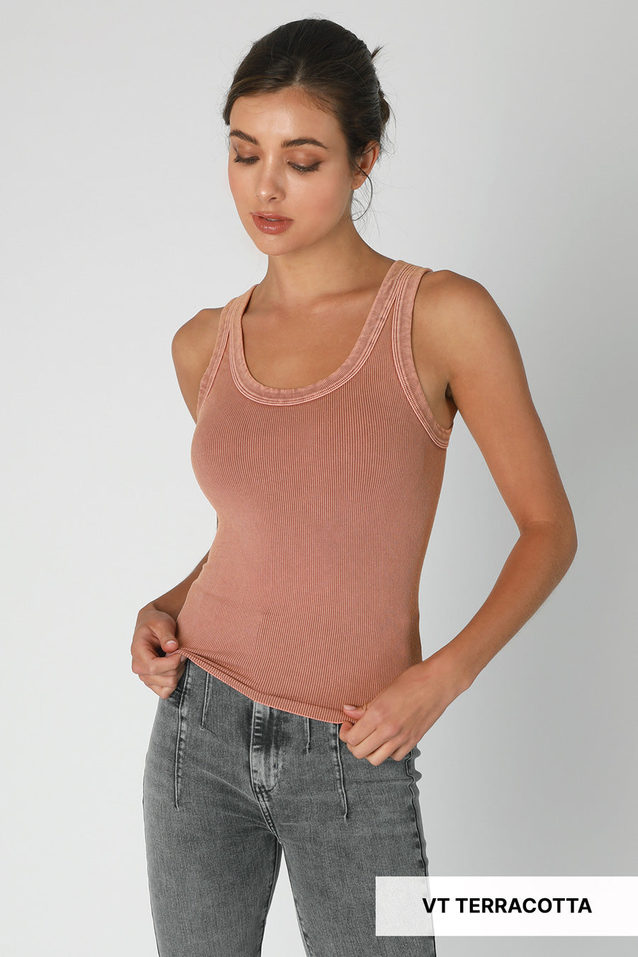 VINTAGE REVERSIBLE RIBBED TANK TOP