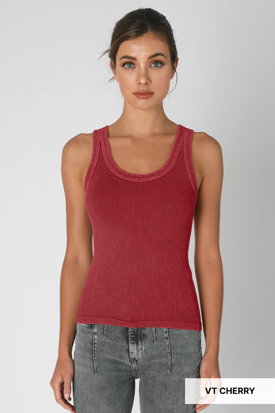 VINTAGE REVERSIBLE RIBBED TANK TOP