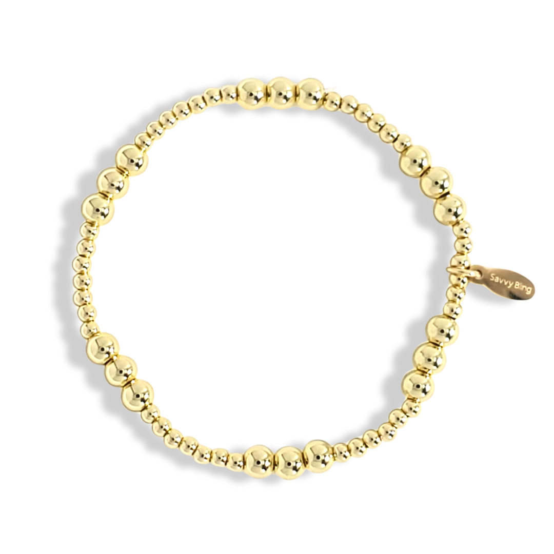 PEARL AND GOLD BEADED BRACELETS