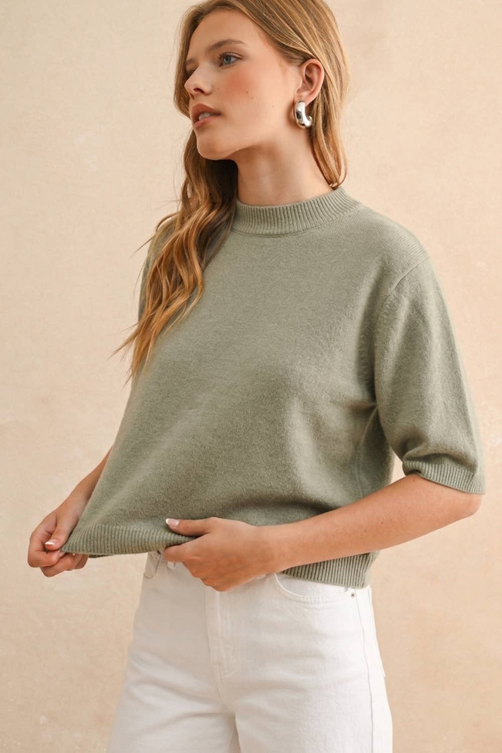 Short Sleeve Sweater Top