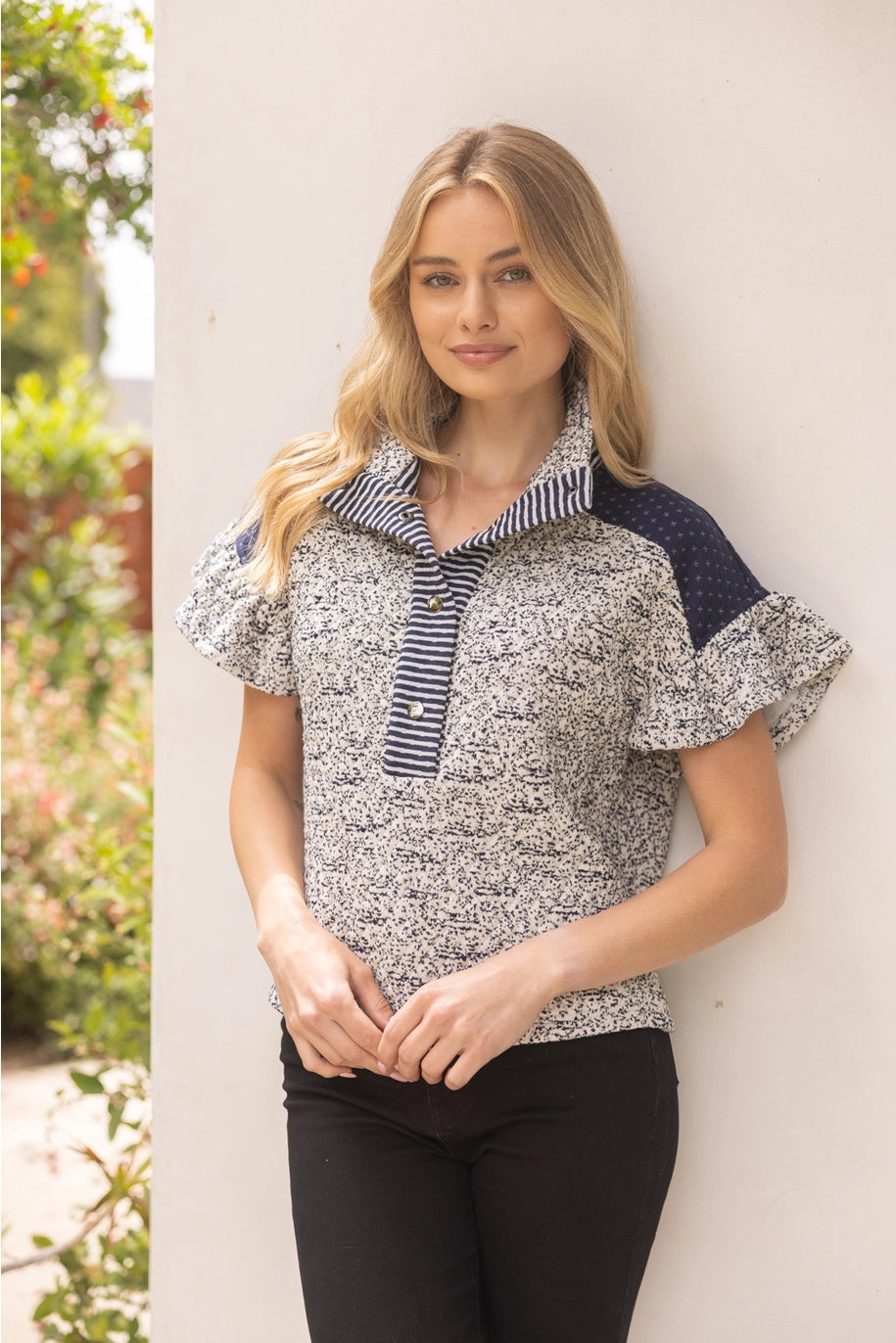 QUARTER SNAP QUILTED TOP