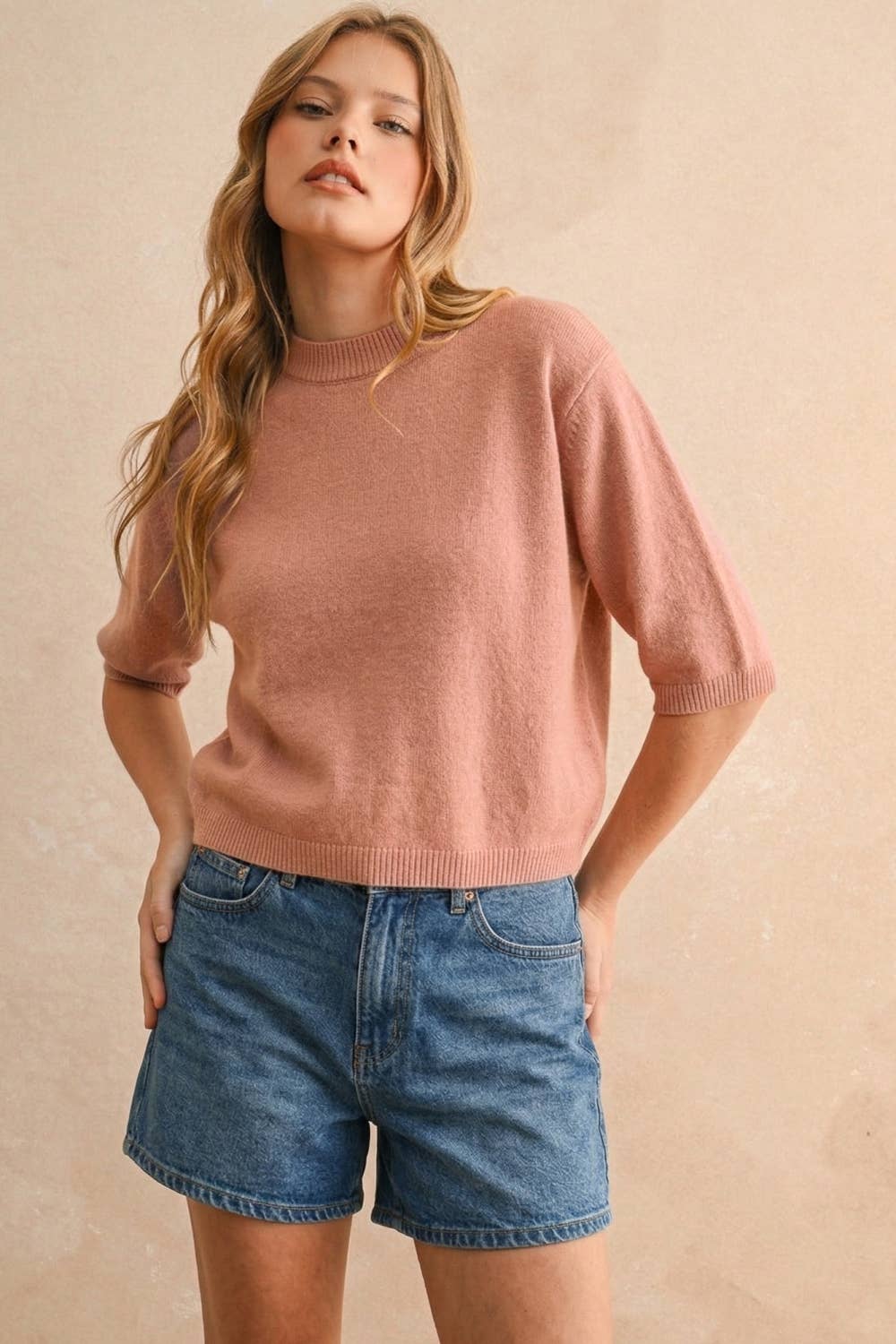 Short Sleeve Sweater Top