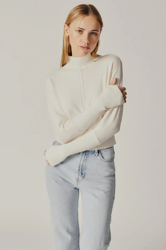 DELUC CAMPANULA TURTLENECK SWEATER - ECRU