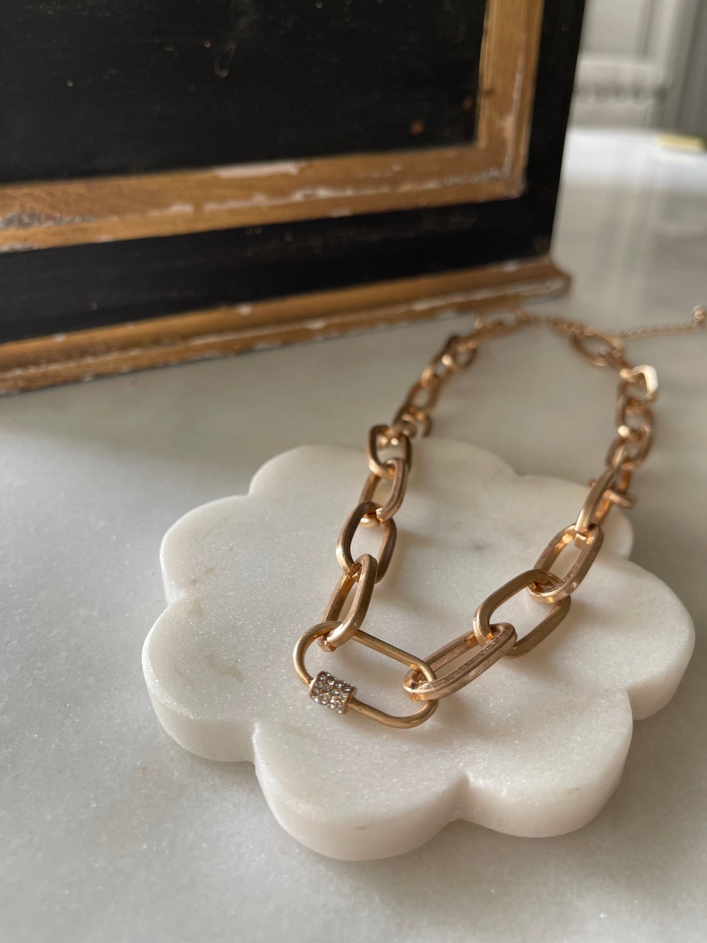 Crystal Carabiner Necklace