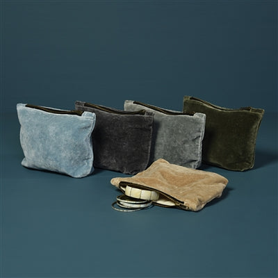 VELVET ZIPPER POUCH