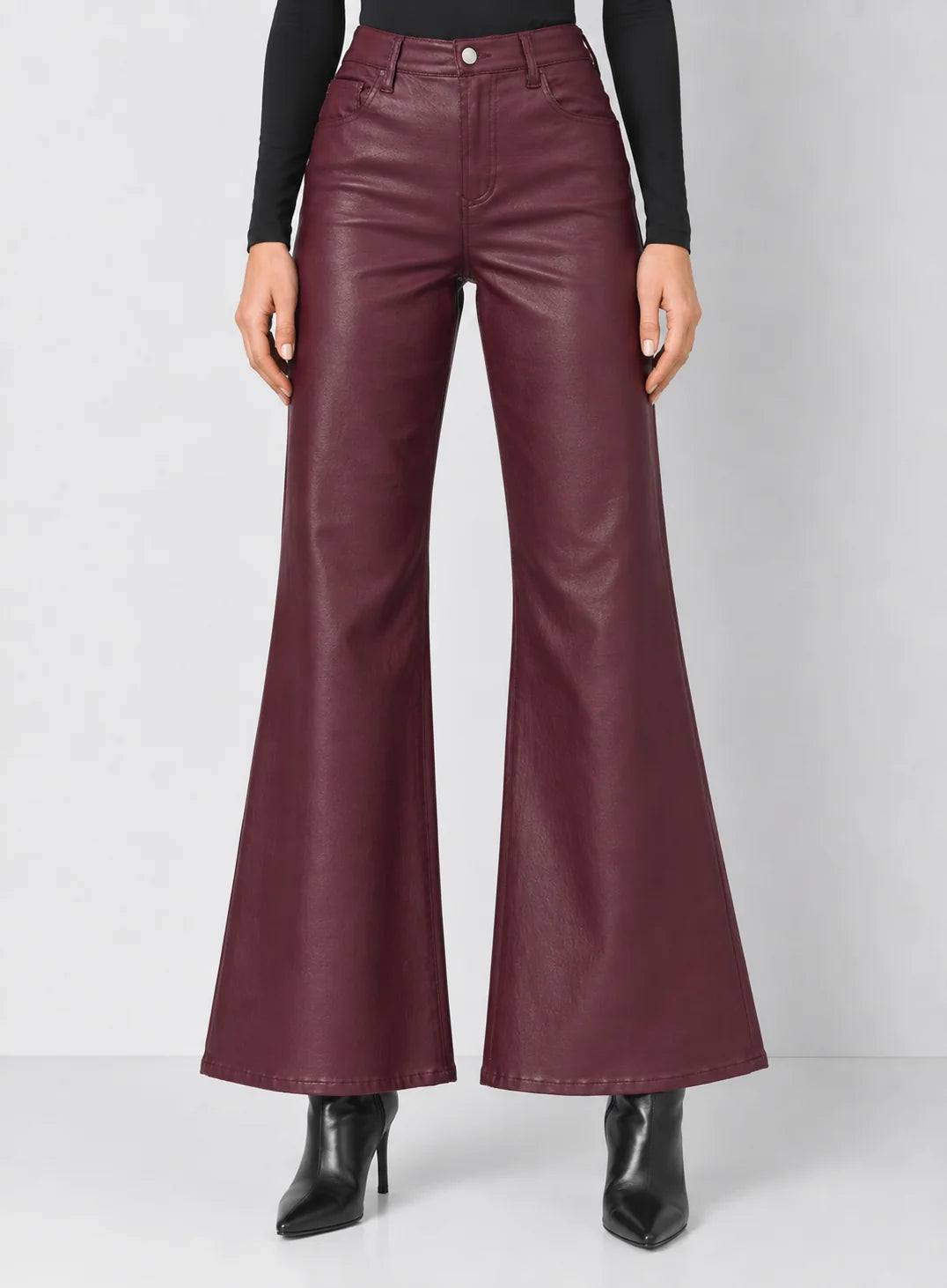 Dear John Fiona Leather Wide Leg Pants - Fig