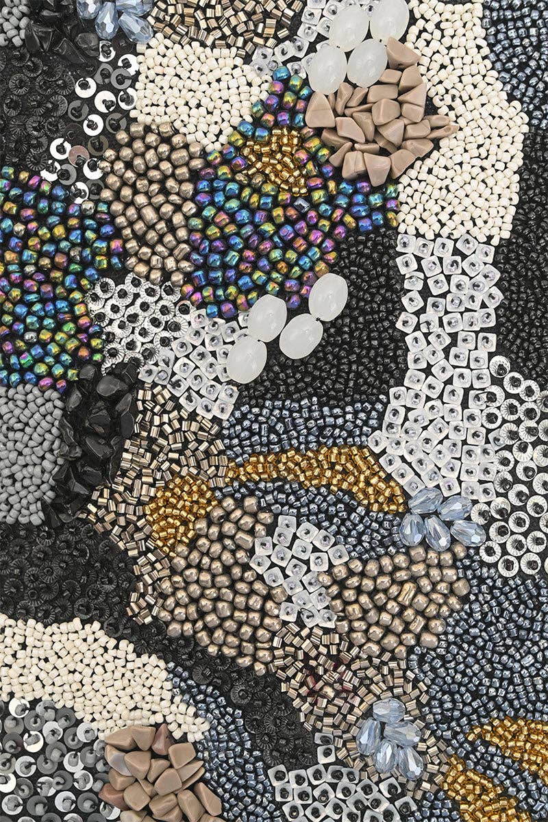 DARK KNIGHT DAZZLE BEADED SHOULDER BAG