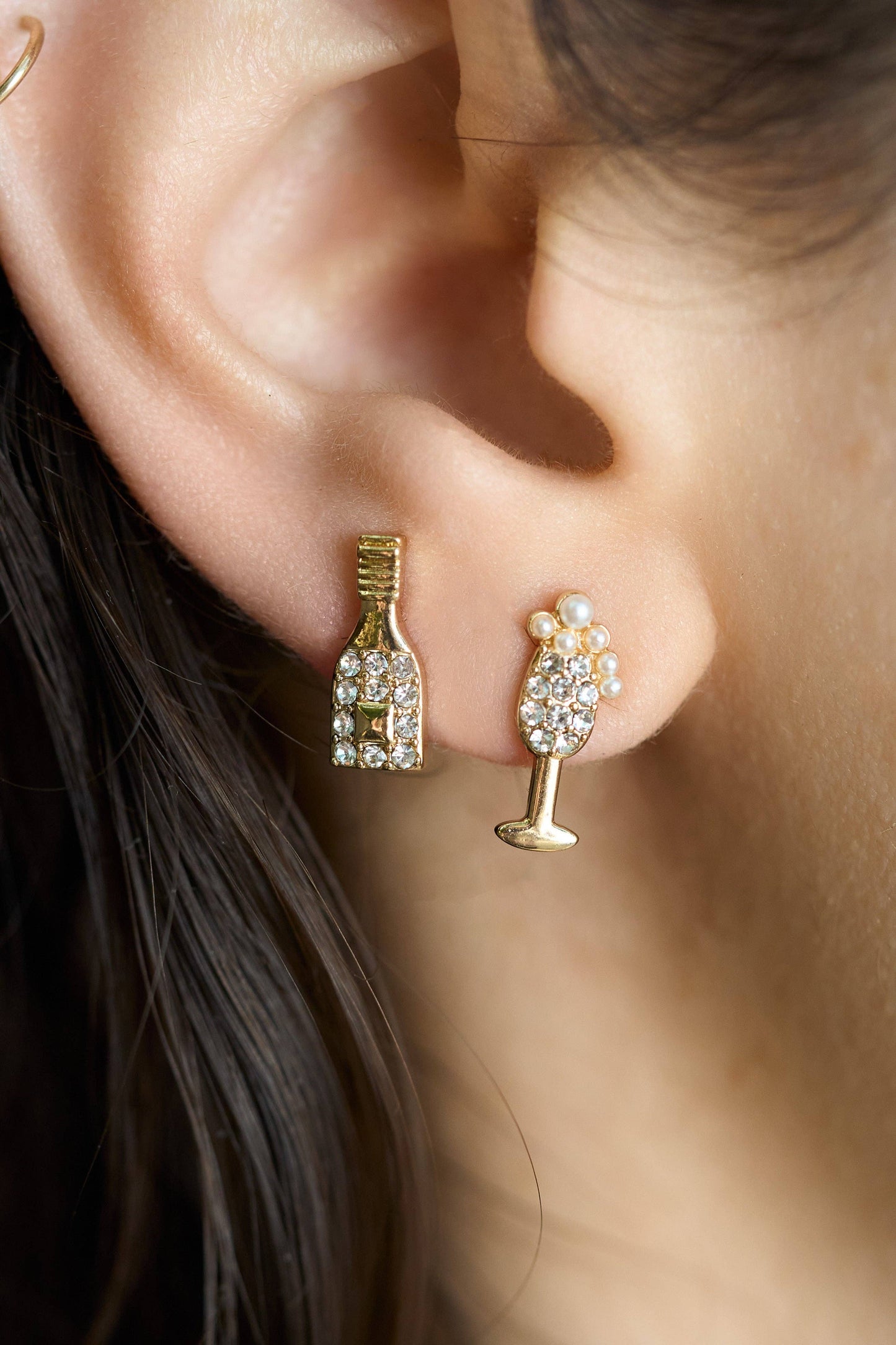 Bubbles Studs - 18K Gold Plated + CZ