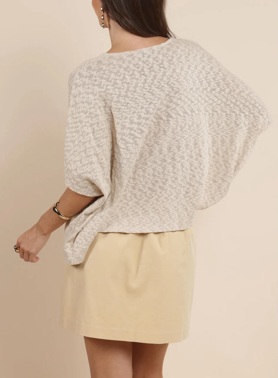 SUNFADE V NECK DOLMAN SLV TOP