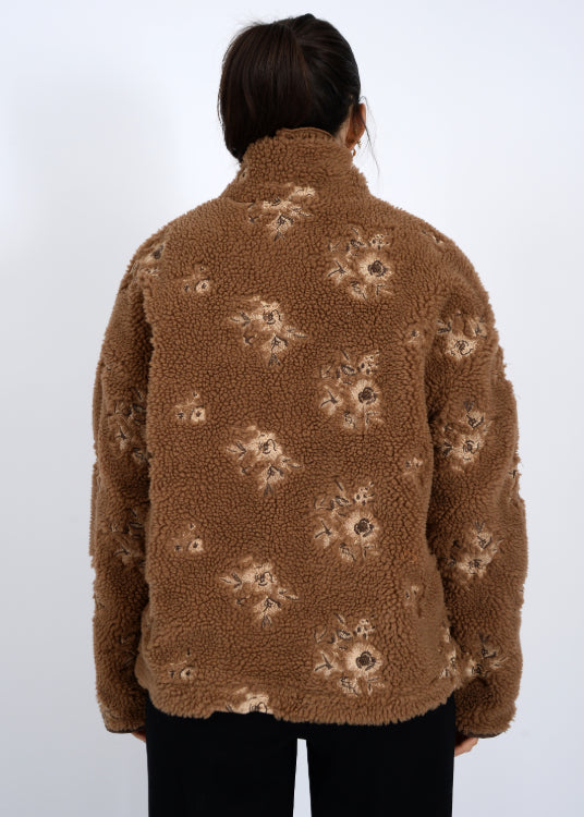 VIOLA FRONT ZIP VEST - CARAMEL BEIGE
