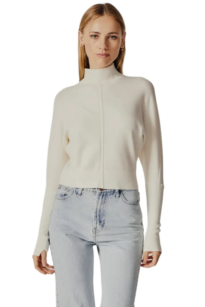 DELUC CAMPANULA TURTLENECK SWEATER - ECRU